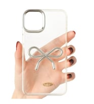 Coverzone ?Phone 14 Pro ile Uyumlu Y�ksek Kalite G�m�? Fiyonk Detayl? Kamera Korumal? ?effaf K?l?f-Gm?f