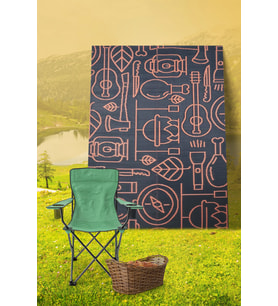 Savana 8810 Plaj Kamp Piknik Bahçe Halısı Balkon Teras Hasır Mat Savan Halı