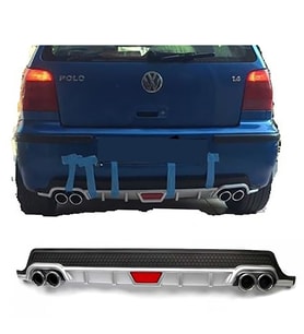 Vw Polo Gri Difüzör Difizör Yuvarlak Egzoz Görünüm Kulaklı Tip