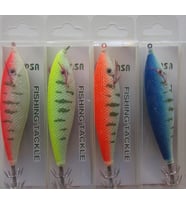 SASA 9 CM SİMLİ KUMAŞ FOSFORLU KALAMAR ZOKASI 4LÜ SET