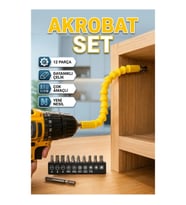 Akrobat 12 Parça Bits Vidalama Uç Seti Esnek Tasarım Dayanıklı Çelik