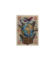 Ghostbastır Design Dünya Seyahati 99 Parça Ayaklı Puzzle – Dekoratif Çocuk Yapbozu 019