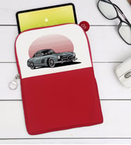 BK Gift Klasik Araç Tasarımlı Taşınabilir Koruyucu Tablet Kılıfı & Organizer Çanta - Kırmızı-9