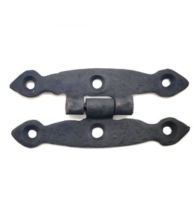 Antika Tarz Dekoratif Pirinç Dar Menteşe - 75x39 Mm, Oksit