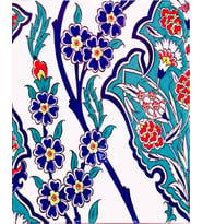 Armada Çini 20x25 Cm Ac 1013 Karanfil Desenli Çini Seramik Karo