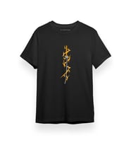 Demon Slayer Anime Demon Killer Thunder Katana Siyah Kısa kol Erkek Tshirt