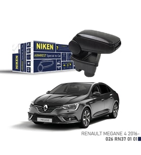 Renault Megane 4 Araca Özel Kol Dayama Kolçak 2016+ Sonrası Niken (Siyah)