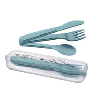 River World Piknik İçin Çatal Kaşık Bıçak Seti Plastik ve Kutulu