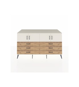 Kronos Konsol 2 Raflı 6 Çekmeceli 4 Kapaklı 176x59x99 Aytaşı-Aytaşı/Çam