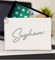 BK Gift Kişiye Özel İsimli-6 Tablet Çantası 30x21cm(12 Renk Seçeneği), Ipad Çantası, Baskılı Tablet Kılıfı (Ham)