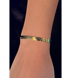14 Ayar Altın İtalyan Ezme Bileklik 5.60 mm (Rose)