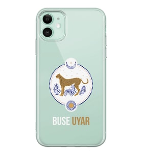 Apple Madalyon Tasarımlı Şeffaf Telefon Kılıfı