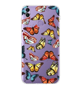 PrintiFy Honor 8C ile Uyumlu Water Color 2  Kamera Korumalı Şeffaf  Kılıf