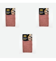 Miss Clean Mikrofiber Kareli Yüzey Cam Temizlik Bezi 40x40 Cm Süper Emici -Kahverengi - 3'lü 3 Paket