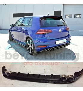 Volkswagen Golf 7.5 Arka Tampon Difüzör Gti Çift Çıkış 2017-