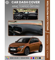 PEUGEOT 208 (2019-2025) Torpido Örtüsü Ön Göğüs Koruma Torpido Koruma Birebir Uyum Kaymaz Özel Kesim