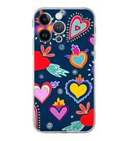 PrintiFy iPhone 13 Pro ile Uyumlu Retro Color 3  Kamera Korumalı Şeffaf  Kılıf