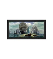 Manzara Temalı Kanvas Tablo 80 x 110 cm Siyah Çerçeve