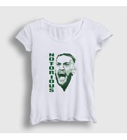 Presmono Kadın Beyaz Notorious V2 Ufc Conor McGregor T-Shirt 312288tt