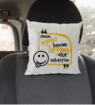 BK Gift Esprili Kare Araç Koltuk Yastığı-5