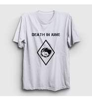 Presmono Unisex Beyaz Logo Müzik Death In June T-Shirt 503181tt (Beyaz)