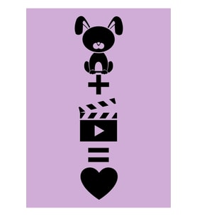 Tavşanlar Ve Filmler Aşktır Tablo Ahşap Poster Dekoratif