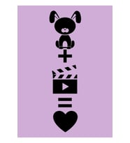 Tavşanlar Ve Filmler Aşktır Tablo Ahşap Poster Dekoratif