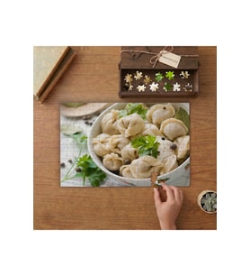Çin Mantısı Tasarımı 240 parça Ahşap Puzzle Ahşap Kutuda MP01877