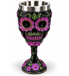 Day Of The Dead Şeker Kuru Kafa Tasarımlı 3d Çelik Kadeh Bardak Alk6513