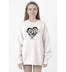 Chucky And Bride Horror Beyaz Kadın 2ip Sweatshirt
