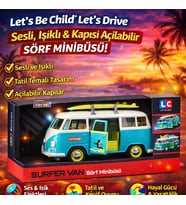 Let’s Be Child Let’s Drive Sesli ve Işıklı Sörf Minibüsü Açılabilir Kapılı