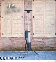 OZYSTOVE FÜZE PELET SOBASI Camlı Şömine Dış Mekan Bahçe Kule Piramit Roket Tipi Isıtıcı