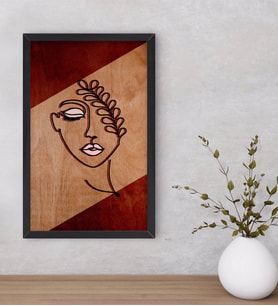 BK Home Minimalist Woman Dekoratif Ahşap Siyah Çerçeveli Tablo-2