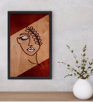 BK Home Minimalist Woman Dekoratif Ahşap Siyah Çerçeveli Tablo-2