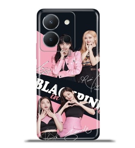 Vivo Y36 Kapak HD Renkli Dizayn Silikon Kılıf - BlackPink