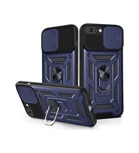 Coverzone iPhone 8 Plus ?le Uyumlu PhoenixShield S�rg�l� Sistem Kamera Korumal? Kapak Tam Koruma Manyetik Vega Kapak Lacivert