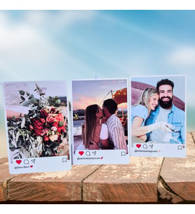Instagram Postu Tasarımlı Kişiye Özel Sevgili Fotoğraf Baskı Seti (10 Adet) – 10×15 cm