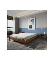 Loft Model Masif Ahşap Karyola ve 2 Adet Komodin Kolay Kurulum Fırınlanmış İthal Sibirya Çamı 100x200 Yatak Uyumlu 2 Adet Komodin
