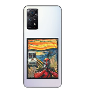Redmi Note 12 Pro 4G Uyumlu Deadpool Çığlık Tasarımlı Şeffaf Telefon Kılıfı