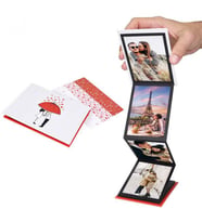 Kişiye Özel Fotoğraf Baskılı Sevgili Mini Akordiyon Fotoğraf Albümü