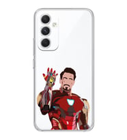 Samsung Galaxy A14 Uyumlu Iron Man Desenli Şeffaf Telefon Kılıfı