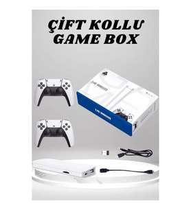 Mey İthalat® 4K 3D HD Görüntü Kaliteli Kablosuz Çift Kollu 20.000 Oyunlu Retro Oyun Konsolu TV Box