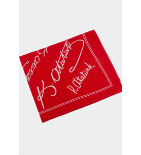 Atatürk İmzalı Desenli Bandana 50*50