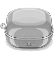 Samsung Galaxy Buds FE İle Uyumlu Renkli Silikon Kancalı Kılıf (füme)