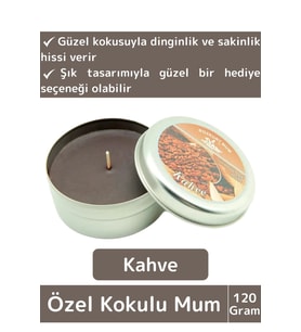 Premium Özel Metal Kutulu Arınma Huzur Meditasyon Yoga Esans Dekoratif Mum Oda Kokusu 120 Gram