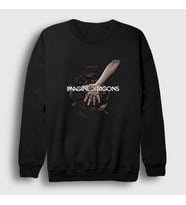 Presmono Unisex Siyah Friction Imagine Dragons Sweatshirt