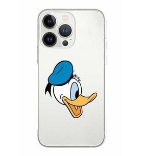 Apple iPhone 13 Pro Max Uyumlu Kamera Korumalı Tıpalı Kapak Donald Duck TasarımlıŞeffaf Kılıf