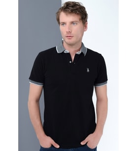 T8566 DEWBERRY ERKEK T-SHIRT-SİYAH