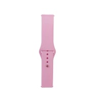 Huawei Honor Magic 2 46mm Uyumlu Band Serisi 22mm Klasik Kordon Silikon Strap Kayış (Pembe)