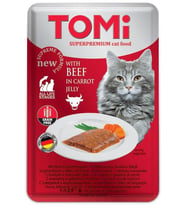 Tomi Kedi Dana Eti Ve Havuç Tahılsız Pouch Mama 100gr(pate)